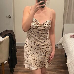Cream Polka Dot Mini Dress